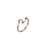 RFV Männer und Frauen auf dem einfachen Ring der Ringwelle kleiden Art- und Weiskupferring,Roségold,6