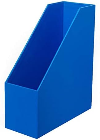 File cabinets HUXIUPING Storage Box A4 Paper Folder Desktop Office Supplies Stationery Box Creative Dormitory Oblique Insert Wooden Book Box (color : Sapphire blue)