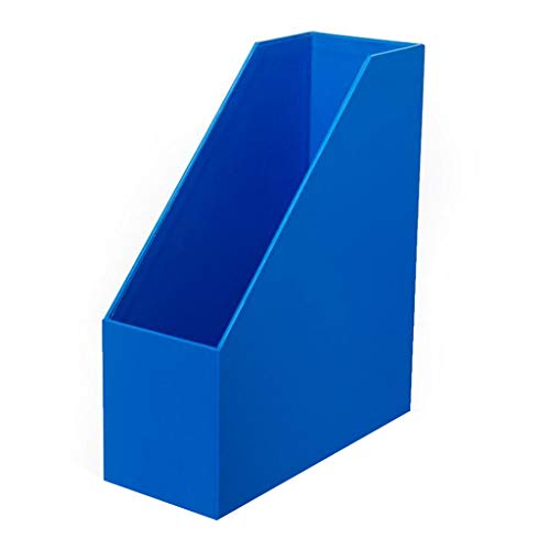 File cabinets HUXIUPING Storage Box A4 Paper Folder Desktop Office Supplies Stationery Box Creative Dormitory Oblique Insert Wooden Book Box (color : Sapphire blue)