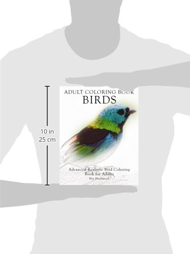 Adult Coloring Book Birds: Advanced Realistic Bird Coloring Book for Adults: Volume 5 (Advanced Realistic Coloring Books)