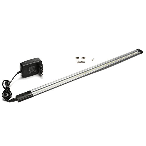Preisvergleich Produktbild GreenSun LED Lighting 50cm Alu Slim Line Warmweiß LED Lichtleiste Unterbauleuchte Strip Möbelleuchte Schranklampe Mit Schalter 24V Stecker für Küche Möbel Schrank Vitrinenbeleuchtung