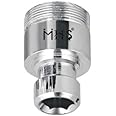 MHS Washing Machine Tap Adapter Hose Connector Nozzle Socket (Pack of 1, Brass Chrome Plated Threaded)