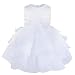 TiaoBug Baby Girls Party Dress Princess Organza Ruffle Wedding Bridesmaid Pageant Dresses White 12-18 Months