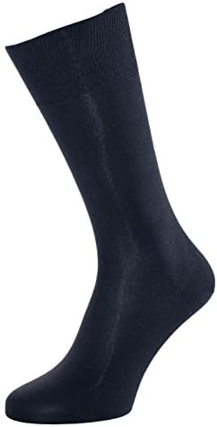 Albert Kreuzmen’s navy blue luxury calf socks of 98% silk – Made in Germany