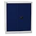 Produktbild Bisley Flügeltürenschrank Universal, 1 Fachboden, 2 OH, Metall, 505 Korpus Lichtgrau, Fronten Oxfordblau, 40 x 91.4 x 100 cm