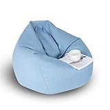  Pandure - Funda para puf, Azul, XL-100x120CM