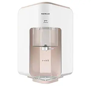 Havells Pro Patented Corner/Wall mounting and Alkaline Water Technology Absolutely Safe RO + UV Purified Alkaline Water Purifier with 7 Stages (Beige and White, 7 L)