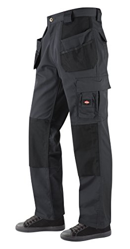 Lee Cooper Workwear Holster Pocket - Pantalones para hombre, color grey/black, talla 40