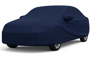 ULTRA SHIELD All Weather Water-Resistant Car Cover for Maruti Suzuki Swift | Durable Light-Weight Triple-Stitched Fabric, UV Protection, Dust-Proof | Mirror Pockets, Full Elastic | Navy Blue