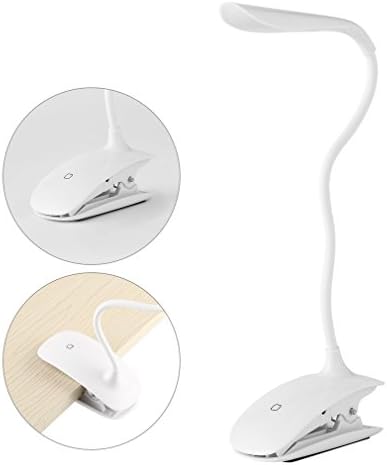 Desk Lamp &amp; Light Clip, Tsing Led Table Light Touch Sensor Switch/3-Level Brightness/Special Care for eyes/ 360° Flexible Neck Reading lamp With USB cable(White)
