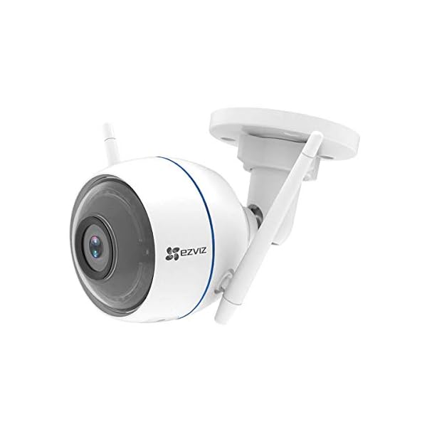 EZVIZ ezTube 1080P Cámara de Seguridad, Defensa Activa, Luz Estroboscópica Y Sirena, Dos Antenas Wifi Externas, Audio De 2 Vías, Servicio De Nube Disponible, Compatible Con Alexa, Google home y IFTTT
