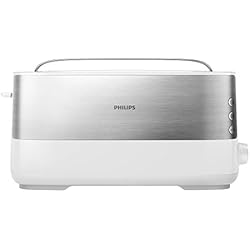 Philips Viva Collection HD2692/00 Grille-pain 1 tranche 1030 W Métallique, Blanc (métal, Plastique, boutons rotatifs, 0,85 m)