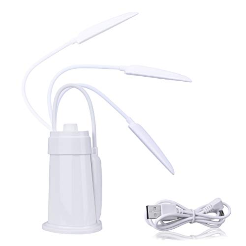 Preisvergleich Produktbild TankerStreet Tischlampe LED Lampe Dimmbar Nachttischlampe Tragbar USB Wiederaufladbar mit Flexibler Schwanenhals Augenschutz Stufenloses Memoryfunktion mit 1200mAh Akku für Camping Lesen Studie Weiß