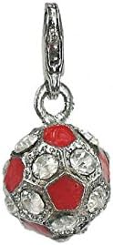 Charm Football in steel by Charming Charms. Free shipping up to 30£