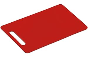 Kesper 30483 Tagliere in Plastica PE, Rosso