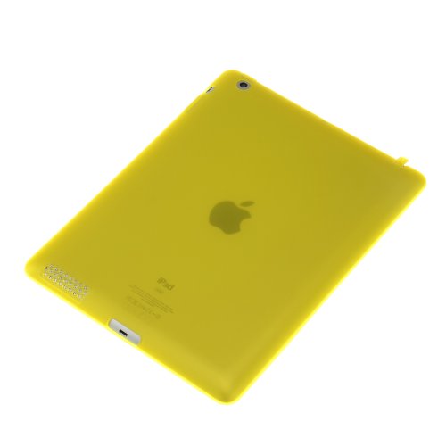doupi PerfectFit Schutzhülle mit Staubstöpseln für iPad 2 3 4 Staubschutz eingebaut Matt Clear Design TPU Schutz Hülle Silikon Schale Bumper Case Schutzhülle Cover, gelb - 4