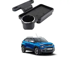 Oshotto Foldable Car Auto Headrest Rear Back Seat Table Drink Food Cup Tray Holder Compatible with TATA Punch