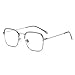 Produktbild Mkulxina Anti-Blue Light Brillen Metall Männer und Frauen Brillenrahmen klare Rahmen Lesebrille (Color : Silver)