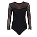 Produktbild Damen Long Sleeve Lace Perspective Lingerie Große Größe Open Breast Tights Slim Fit One Piece,Lacesleeves,XL