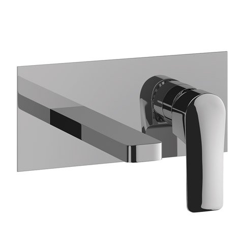 Juego Exterior para grifo a pared ponsi Convivio Color placa única + boca 180 mm + Palanca