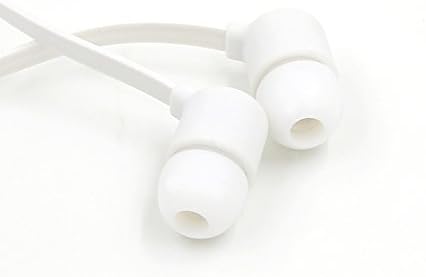 Honsenn In-Ear Earbuds with Mic, Tangle-Free Wired Earphones for iPhone, iPad, iPod, Samsung Galaxy, Android Smartphones, Tablets, Computers (White)