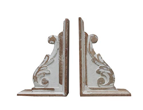 Casa Decor Wooden Hand Carved & Engraved Tree of Life Book End in Sheesham Wood -Book Organizer Book Racks Shelf Table Top