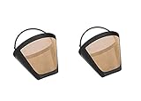 ▶▶【SE ADAPTA A】: Cafeteras de 6 a 12 tazas Tamaño 4, Filtro de café dorado para usar con los modelos DCC-1000BK, DTC-975BKN, Serie DCC-750, Serie DCC-1100 Serie DCC-1200, DCC-2200, DCC-2600, DCC -2650, DCC-2750, DCC-2800, DCC-2900 y CHW-12