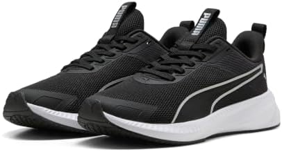 Puma Flyer Lite 4 - Scarpe da Corsa Unisex, Colore: Nero e Argento, Taglia 44