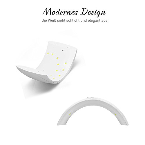 KYG Nagellacktrockner UV-Nagellampe 24W 15 LEDs Lichthärtegerät Infrarot Sensor Lichthärtungsgerät für Shellac, Gelnagellack mit Timer Weiß - 8