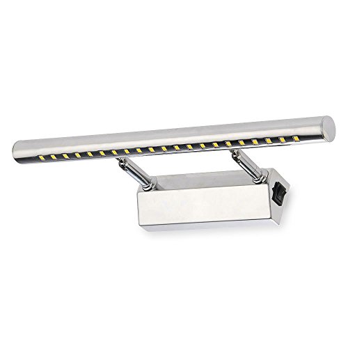 spécification SODIAL(R) 5W 21 LED 5050 SMD miroir lumineux lampe de Cabinet Salle de bain luminaire AC 100-240V 3000K Blanc chaud