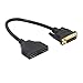 Produktbild Jamicy  DVI-D Adapter, DVI-D 24 + 1 Stecker auf 2 HDMI-Buchse Adapterkabel Bidirektionaler HDMI-Wandler