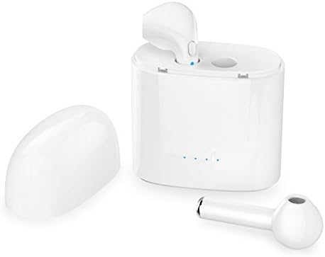 Bluetooth Earphones, Wireless Earbuds Stereo Headphones Cordless Sport Headsets for Apple AirPods Iphone 8, 8 plus, X, 7, 7 plus, 6s, 6S plus with Charging Case –White
