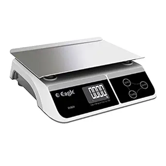 Eagle ELB-30 Digital Weighing Scale, Electronic Weight Machine with Max Weighing Capacity: 30 kg with an Accuracy: 2 g for Upto 20kg , Above 20 kg is 5 g, Compact Weighing Machine Useful for Retails, Vegetable, Fruit, Grocery, Bakery & Hardware Shops, with Tare Function (Rechargeable Battery), Black-Grey - With Legal Metrology Weight & Measure Stamping