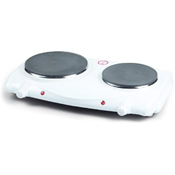 Plaque Chauffante Techwood 2 Feux 2500W – Blanche, Pose Libre