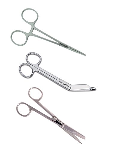 Set de tijeras de enfermería + GRABADO GRATUITO (Plata)