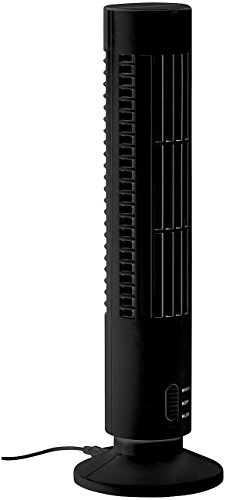 Sichler Haushaltsgeräte Schlanker Turm-Ventilator, USB-Strom, 2 Geschwindigkeits-Stufen, 33 cm