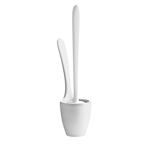 koziol Toilettenbürste Mary Loo, Kunststoff, solid weiß, 10.4 x 21.9 x 42.8 cm
