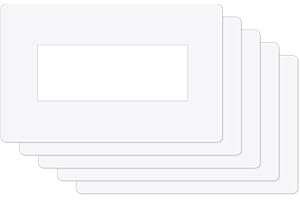 ilSALVAMURO® - 5 SALVAMURO salvaperete trasparenti 16x26cm per interruttori RETTANGOLARI a 6,7 MODULI spessore 1mm per placchette interruttori Sottoplacche copri muro proteggi muro (Confezione 5pz)