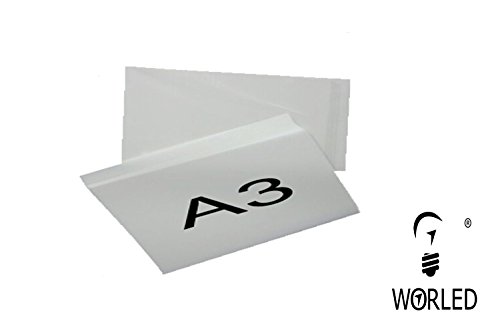 Worled- Backlight paper/Papel Retroiluminado/Papel Backlight 125G Formato A3 Paquete 50 hojas Para carpetas LED/Folder LED/Affiches LED para la impresion en LASER