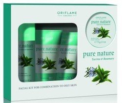 Oriflame Pure Nature Tea Tree and Rosemary Facial Kit for Combination to Oily Skin