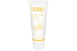 ‎BOEP boep Sonnencreme Sensitiv LSF30 | Mineralischer Sonnenschutz für Babys Kinder & Erwachsene | Empfindliche & allergische Haut | Parfümfrei | Mit Zinkoxid, ohne Phtalate & DHHB | Vegane Naturkosmetik