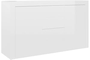‎VIDAXL vidaXL Sideboard, Kommode mit viel Stauraum, Schrank mit 4 Schubladen 2 Türen, Mehrzweckschrank Anrichte für Wohnzimmer, Hochglanz-Weiß 120×36×69cm Holzwerkstoff