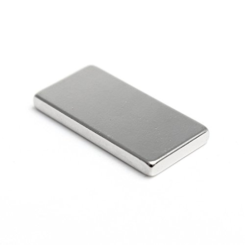 SolPortalHome Super Stark Kräftig Neodym Viereckig Ziegel Magnete 20 x 10 x 2 mm 10 Stück Qualität N35 Silber - 3