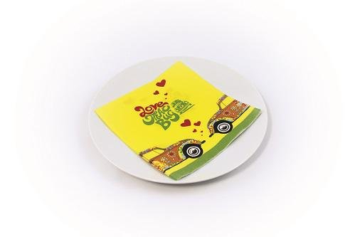 Preisvergleich Produktbild VW Käfer Love That Bug Servietten, gelb / Mehrfarbig - KUKBESV01