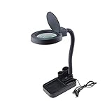 [Posición flexible y flexible]: con cuello de cisne de metal flexible, rotación de 360 °, ajustable libremente, es conveniente para los usuarios ajustar la lente a cualquier altura y posición deseada.