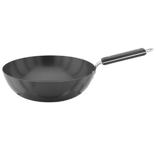 Judge H317 24 cm Wok Pfanne, Edelstahl, schwarz, 38.2 x 29.1 x 12.4 cm