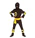 Produktbild KarnevalsTeufel Kinderkostüm Ninja in schwarz-gelb Shinobi Verkleidung Karneval Halloween (152)