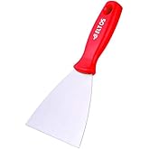Eltos &Ccedil;elik Spatula, 0.80 mm Polisajlı Yay &Ccedil;eliği, 50 Rockwell Sertlik, Ergonomik Sap, Kavisli, Kazıma Spatulası, İnşaat, Sıv