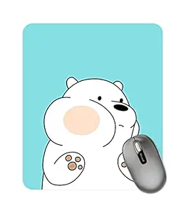 DarkBuck Mouse Pad for Girls and Boys Laptop Desktop PC Cute Mousepads Rubber Base with Anti Skid Smooth Surface We Bare Bears Animated Mousepad (22 cm x 18 cm)