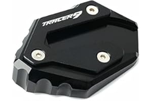 MOWOK Placa para caballete motocicleta para Yamaha Tracer 9 9gt Tracer9 GT tracer9gt 2021 2022 2023 2024 Accesorios de moto soporte lateral extensión pie (Negro)